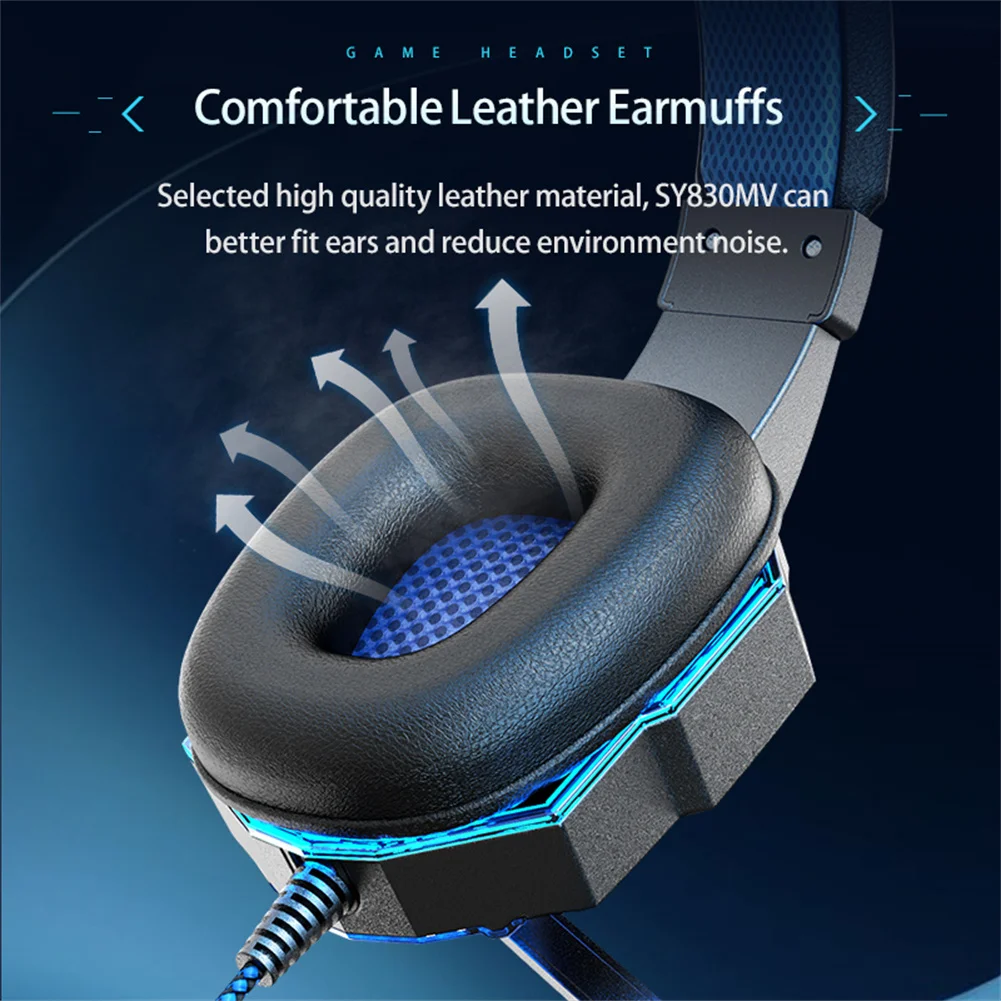 Earphones for wired laptops, dedicated earphones for gaming and esports, comfortable to wear, and head mounted gaming headphones - Image 5