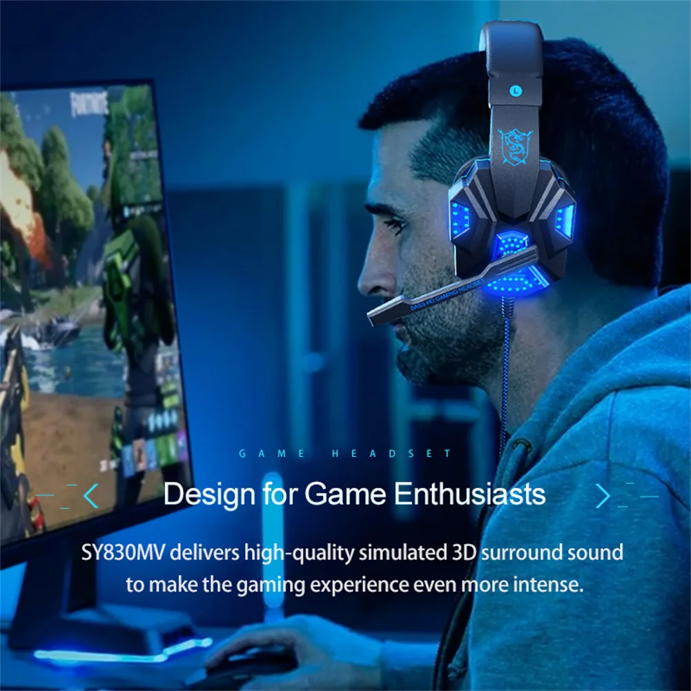 Earphones for wired laptops, dedicated earphones for gaming and esports, comfortable to wear, and head mounted gaming headphones - Image 3