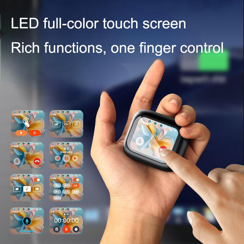 Full color touch screen ANC+ENC dual noise reduction Bluetooth earphones in ear multifunctional new wireless earphones - Image 2