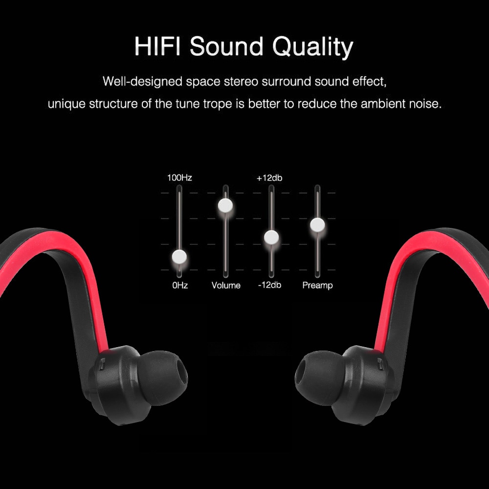 Bluetooth rear-mounted sports earphones Wireless dynamic stereo MP3 earphones - Image 4