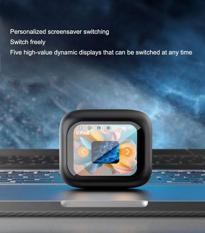 Full color touch screen ANC+ENC dual noise reduction Bluetooth earphones in ear multifunctional new wireless earphones - Image 4