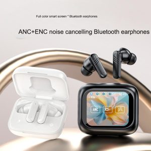 569736516 Full color touch screen ANC+ENC dual noise reduction Bluetooth earphones in ear multifunctional new wireless earphones