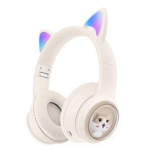 569736509 AKZ-01 Children's Cartoon Luminous Cute Pet Bluetooth Earphones Stereo Head mounted Bluetooth Earphones