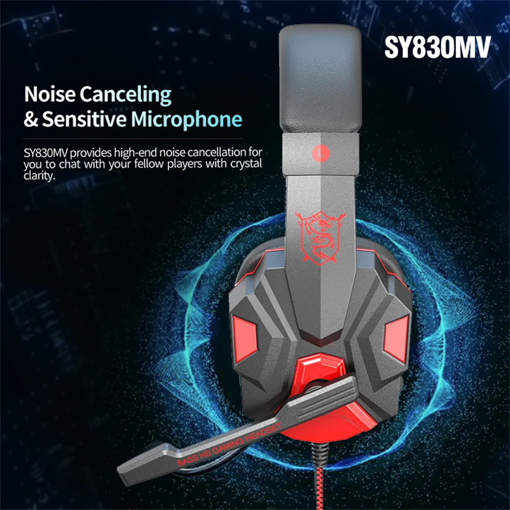 Earphones for wired laptops, dedicated earphones for gaming and esports, comfortable to wear, and head mounted gaming headphones - Image 4