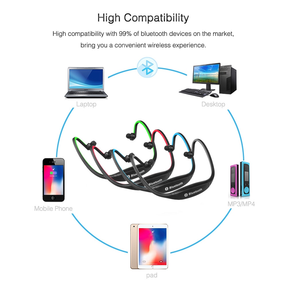 Bluetooth rear-mounted sports earphones Wireless dynamic stereo MP3 earphones - Image 6