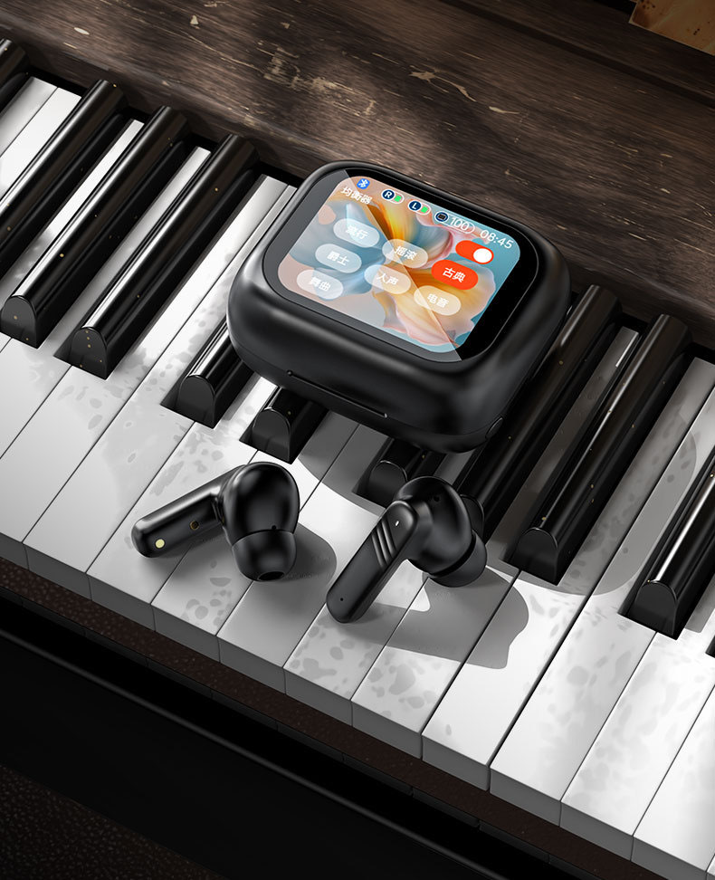 Full color touch screen ANC+ENC dual noise reduction Bluetooth earphones in ear multifunctional new wireless earphones - Image 6